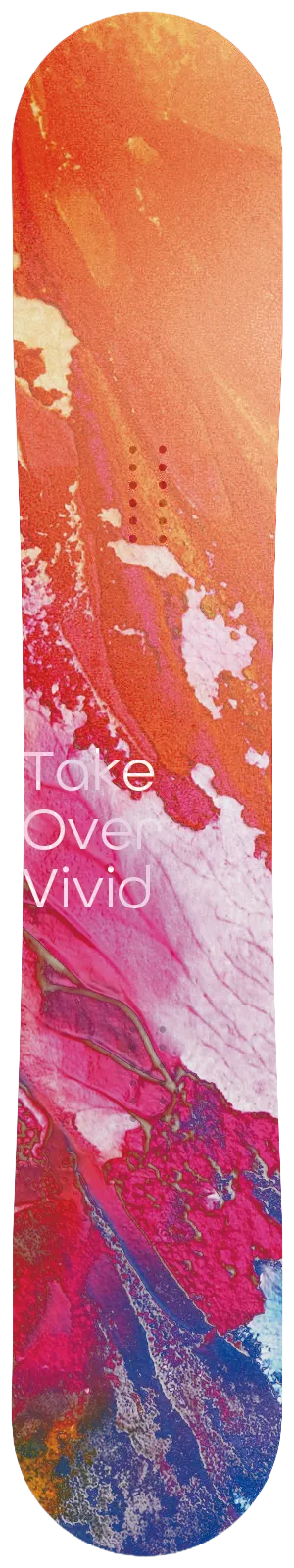 BRIENDスノーボードのTake Over Vividのトップシートの写真